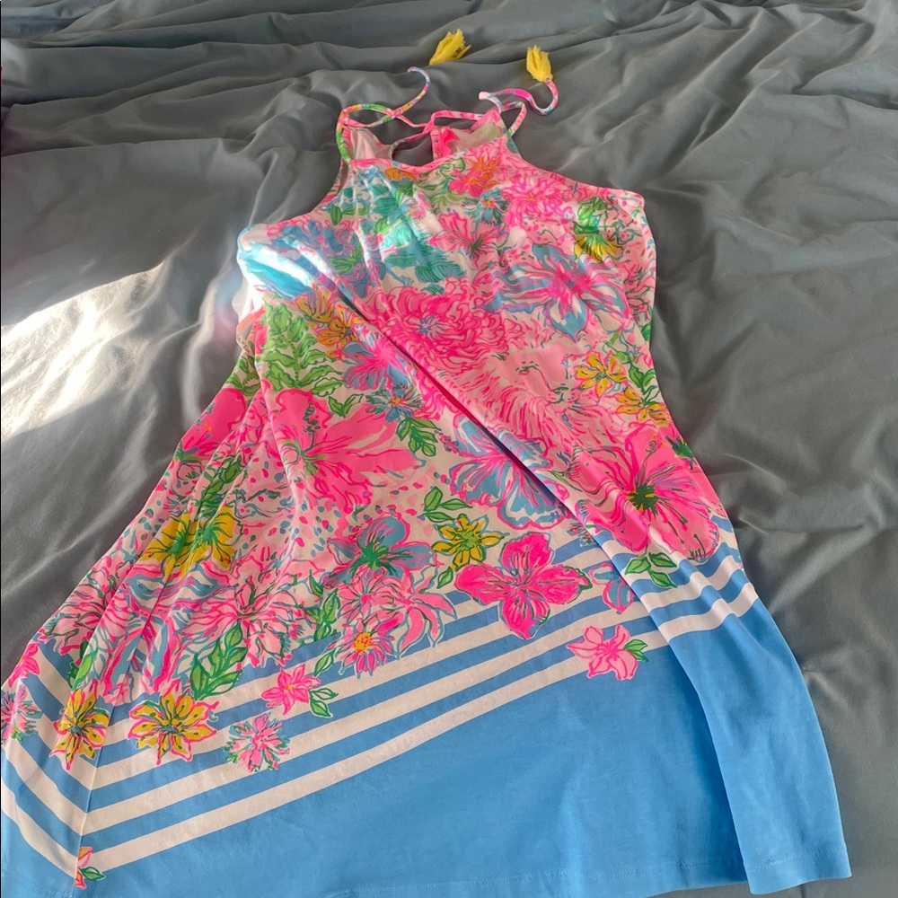 Lilly Pulitzer Pink and Blue Floral Dress
